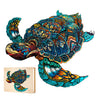Jigfoxy Wooden Puzzles For Adults, Sea Turtle Wooden Jigsaw Puzzles For Adults Kids, Unique Animal Shape Wood Cut Puzzles, Christmas Thanksgiving Gifts For Friend Turtle Lover (L-14.9*12.6In-301Pcs)