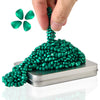 Lcvuuk Ferrite Putty Rocks, Cyan More Than 600 Weak Magnetic Smooth Ferrite Pebbles, Desk Toys And Time-Killer For Adults