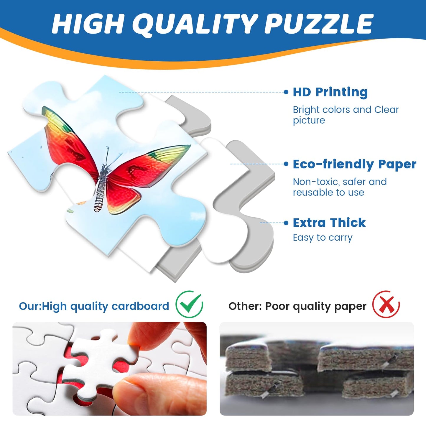 300 Pieces Puzzles For Adults | Lake House Jigsaw Puzzles | Large 300 Piece Puzzle For Children Adults Seniors | Sturdy,Safe | E