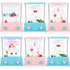 Sumind 6 Pieces Aqua Rings Handheld Water Game Mini Retro 80s 90s Games for Kids Christmas Stocking Stuffers Birthday Return Gifts Classroom Rewards Bulk(Pastels)