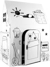 Easy Playhouse Clubhouse - Kids Art And Craft For Indoor And Outdoor Fun, Color, Draw, Doodle On This Blank Canvas - Decorate An