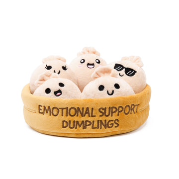WHAT DO YOU MEME? Emotional Support Dumplings Plushies, 5-Pack, Pink, Polyester, Model ESD510, Perfect Gift for All Ages