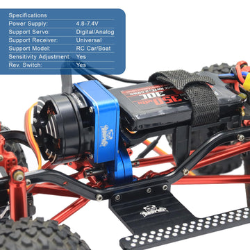 Gouprc 2204 2400Kv Brushless Outrunner Motor With Transmission & 30A Brushless Esc With Pedals For Scx24 Rc Crawler Axial 1/24 R