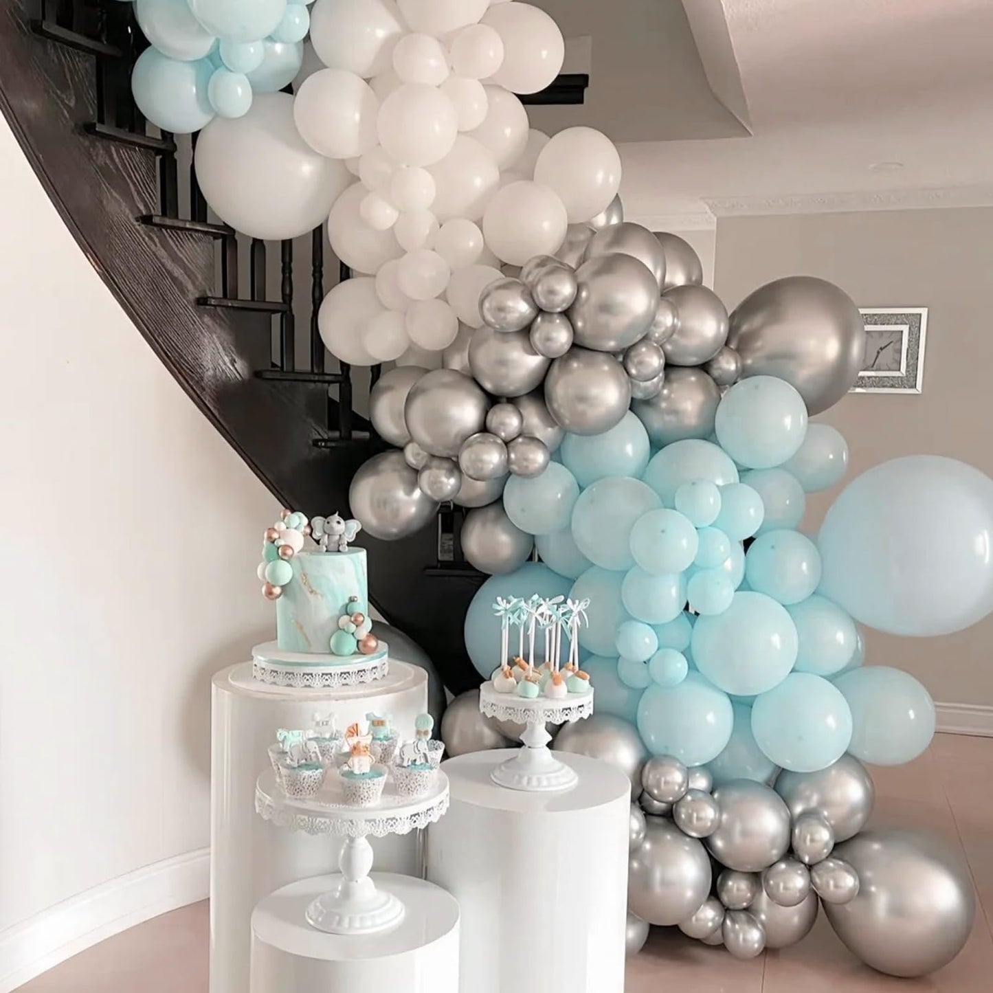 Voircoloria Pale Aqua Balloons, 66Pack 12Inch Aqua Blue Latex Party Balloons For Wedding, Birthday, Graduation, Bridal Shower, B