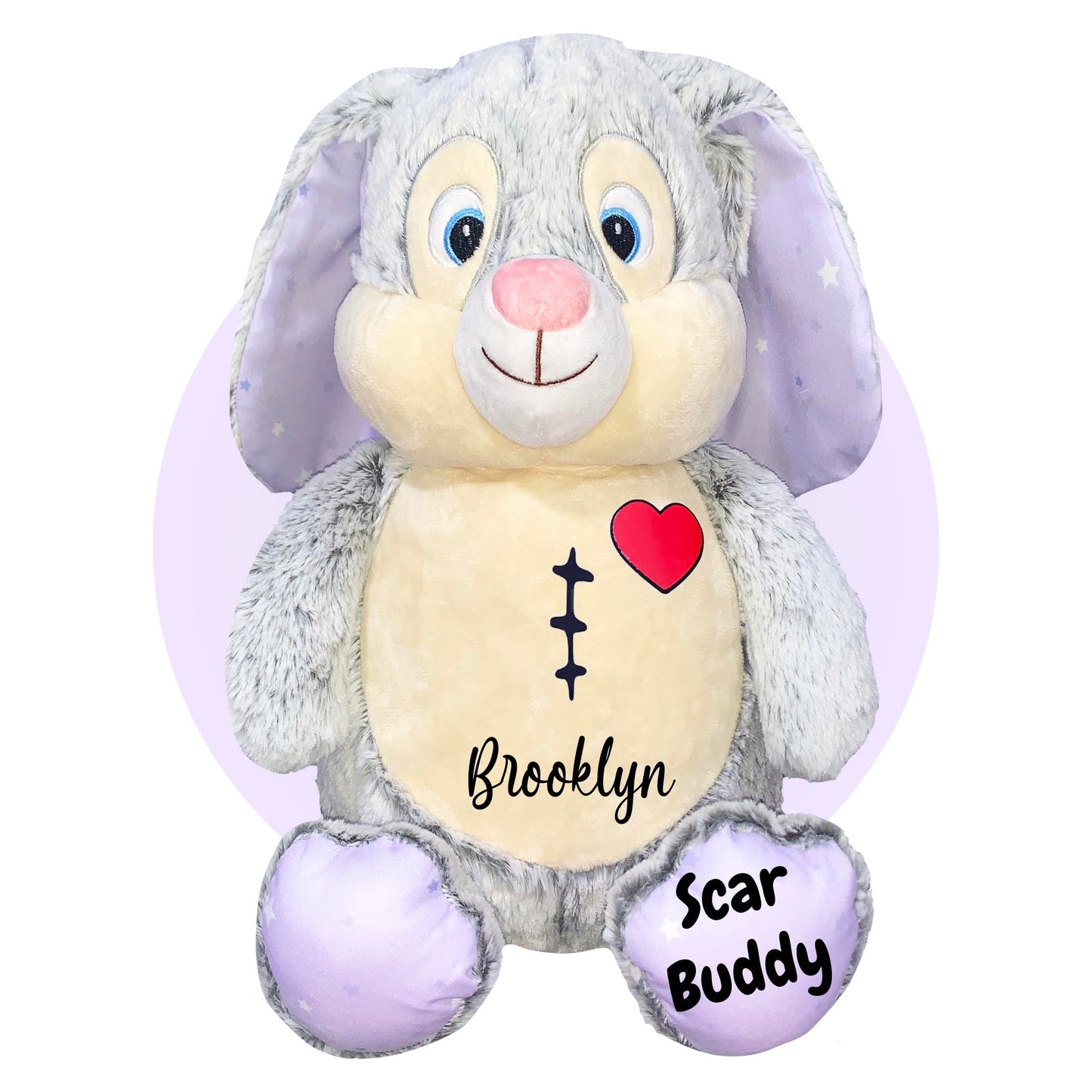 Personalized CHD Heart Surgery Stuffed Animals - Surgery Teddy Bear Gifts - Gifts for kid having heart surgery - Custom Scar Bud