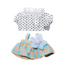 17cm Doll Clothes 17cm Clothes Skirt Set 2 Piece Set T-Shirt+Colorful Skirt Outfit enhanced Fashion Cute Doll Accessories (NO Doll)(Style D)