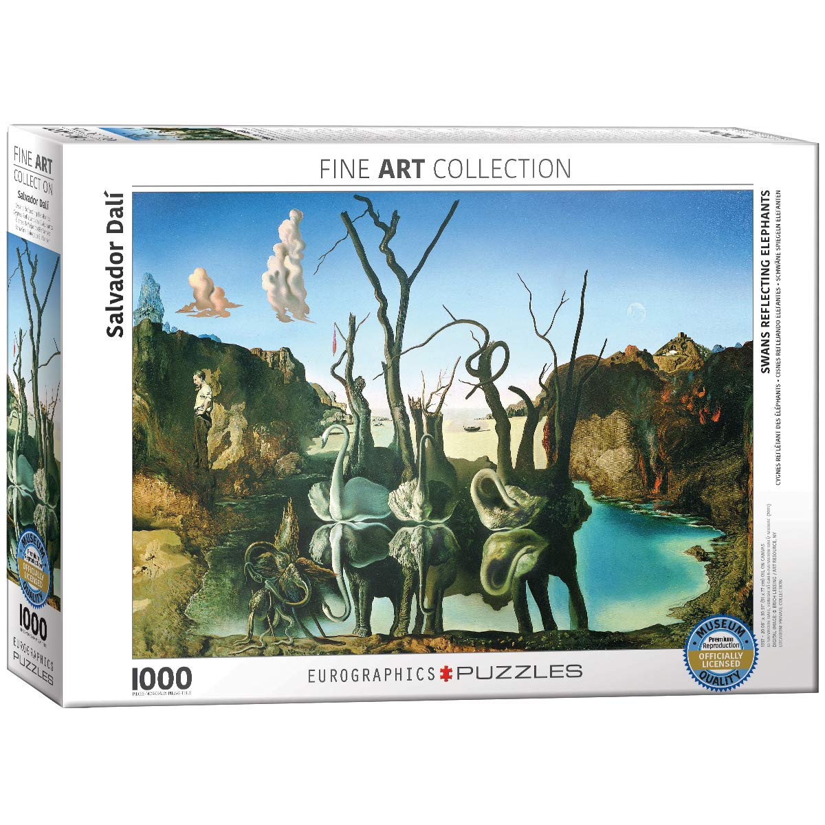 Eurographics Salvador Dal Swans Reflecting Elephants Puzzle (1000 Piece) (6000-0846) , White