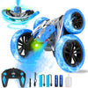 Remote Control Car, 360 Rotating RC Stunt Car with Lights and Spray, 2.4Ghz 4WD Double-Sided Driving RC Car Toys for Kids, Outdo