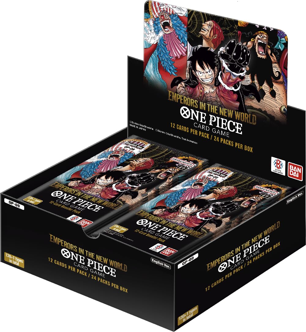 BANDAI One Piece Card Game Emperors in The New World Booster OP-09 - English Edition (Ages 7+) - Paper Material