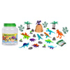 WONDERY KIDS Wow in The World Bucket of Dinosaurs - 25+ Pieces Playset for Kids, Multicolor, Includes Dinos, Trees, and Fun Fact Cards