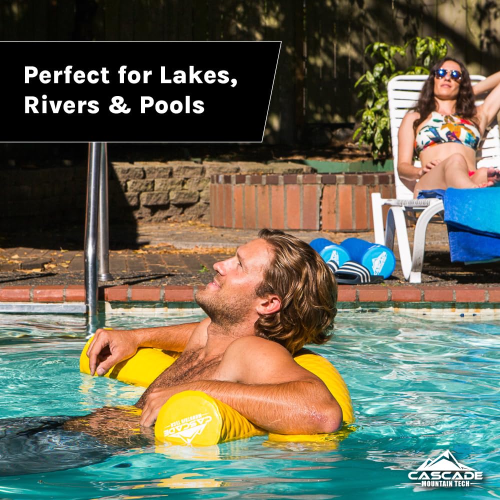 Cascade Mountain Tech Water Sports Noodle - Non Slip Float For Pools, Rivers, Lakes, And Beaches - 46'' Long
