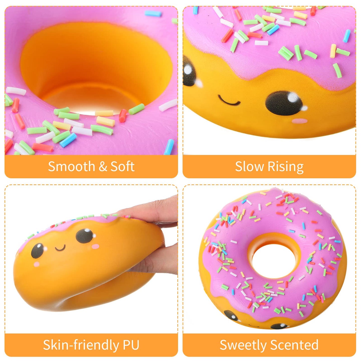 Zhanmai 8 Pcs Slow Rising Toys Food Foam Stress Toys In Hot Dog Cake Bread Smore Pizza Biscuit Donut For Teens Adults Anxiety St