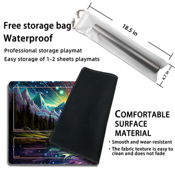 Malqiqi Playmat For Mtg, With Free Storage Bags,Game Mat 24 X 14 Inches, Tcg And Board Game Mat For Cards,Mousepad Desk Mats (With Zones,Magic Mat 10)