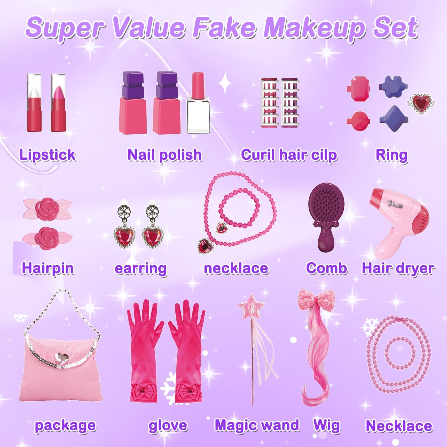 Deao Toddler Vanity Makeup Table Toy With Mirror & Chair,Kids Vanity With Light&Music,Pretend Play Makeup Toy With Hair Dryer To