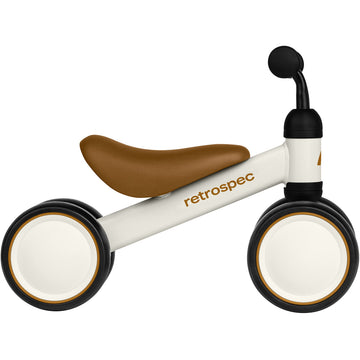 Retrospec Cricket Baby Walker - 4-Wheel Balance Bike for Toddlers, Ages 12-24 Months, Eggshell, Model 4504, Plastic Ride-On Toy