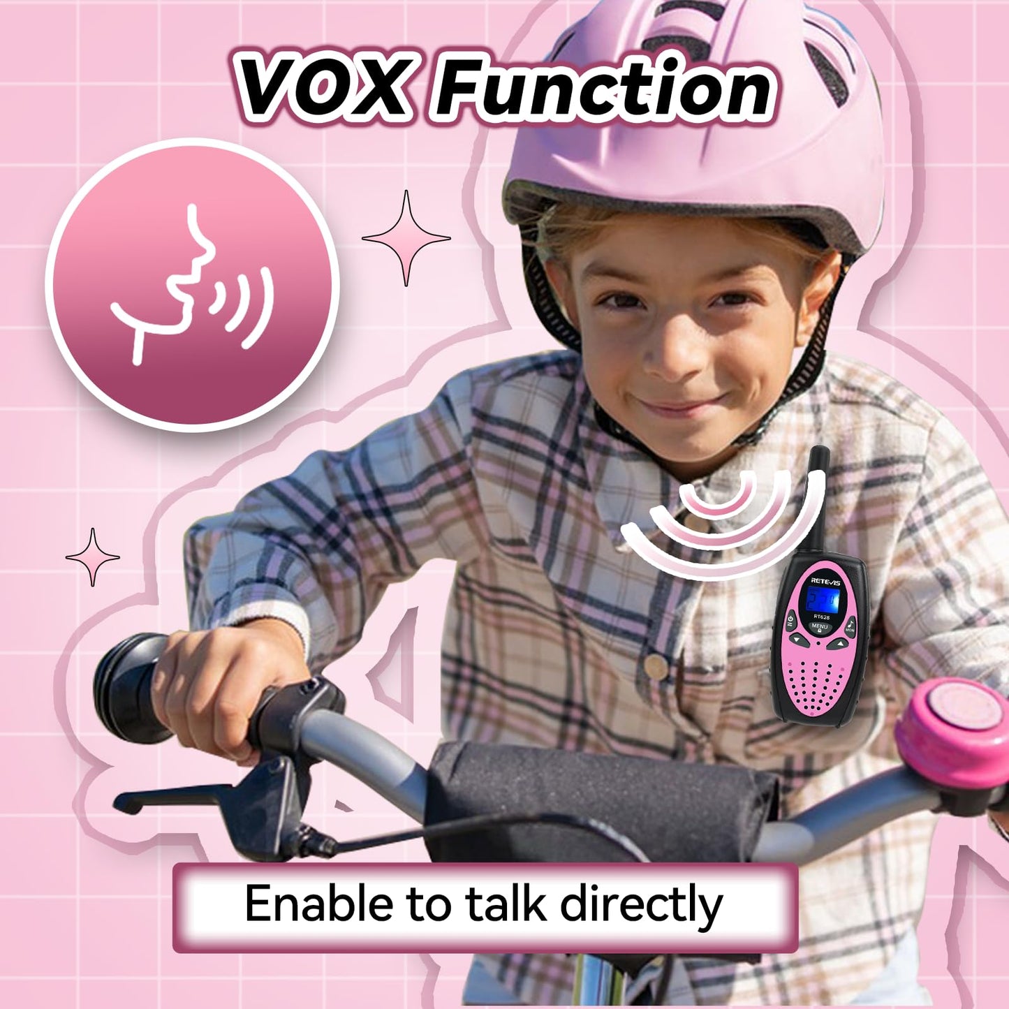 Retevis Rt628 Walkie Talkies For Kids, Kids Toys For 6-12 Year Old Boy Girl, Long Range 2 Way Radio 22Ch Vox,Toys Walkie Talkie