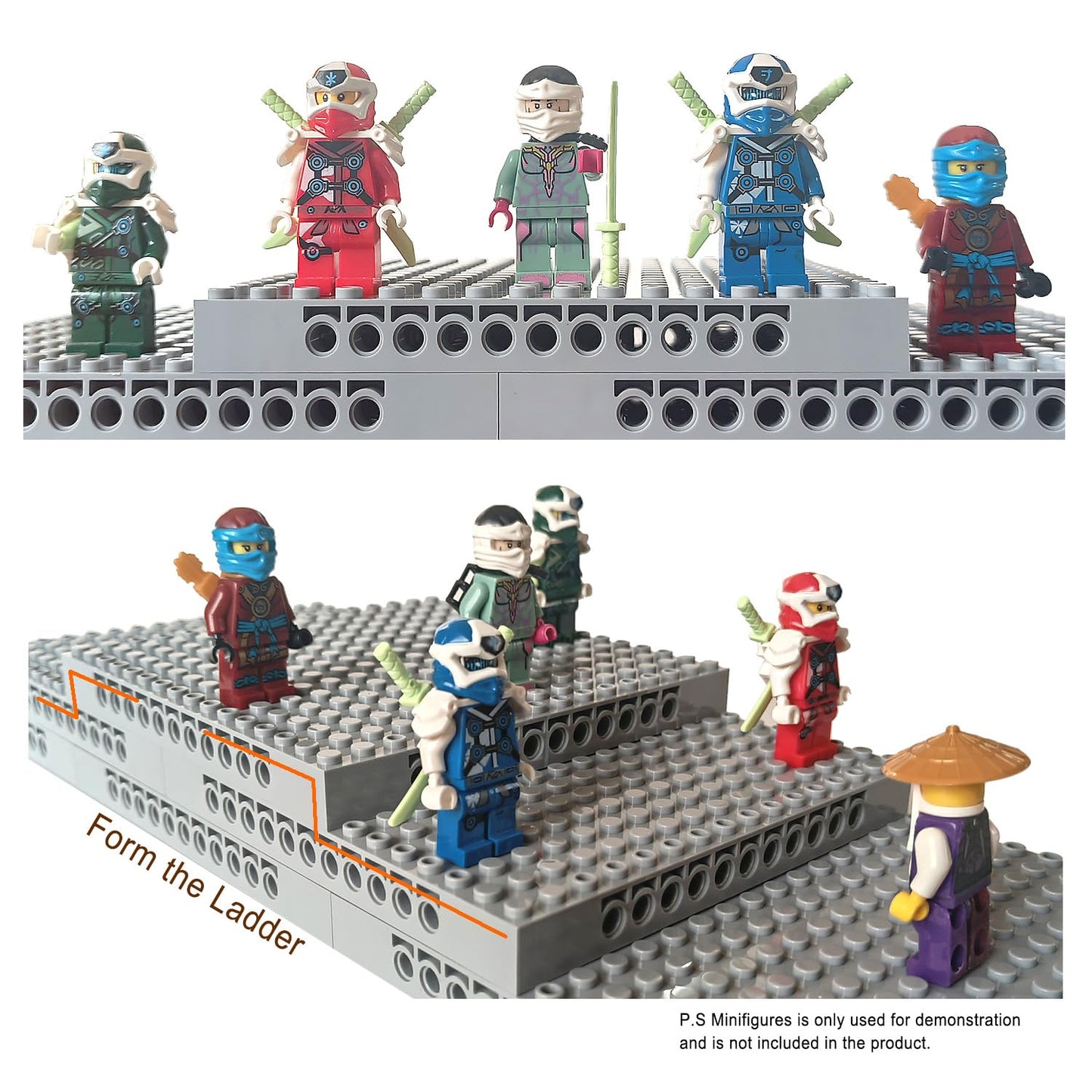 4Pcs Brick 16X16 Classic Baseplate Building Plates For Building Bricks 65803 You Can Freely Put Together Variousbackground Board