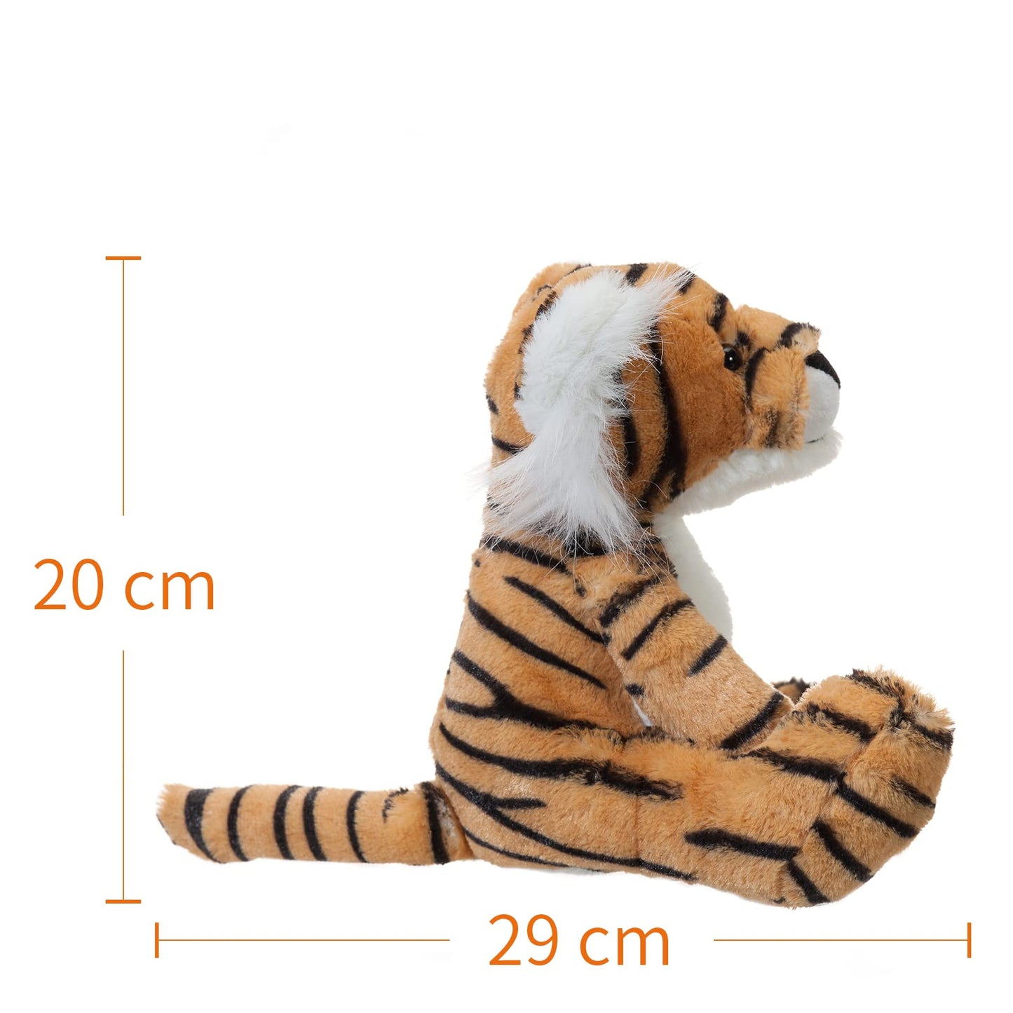 Apricot Lamb Toys Plush Classic Tiger Stuffed Animal Soft Cuddly Perfect For Child (Yellow Tiger, 8 Inches)