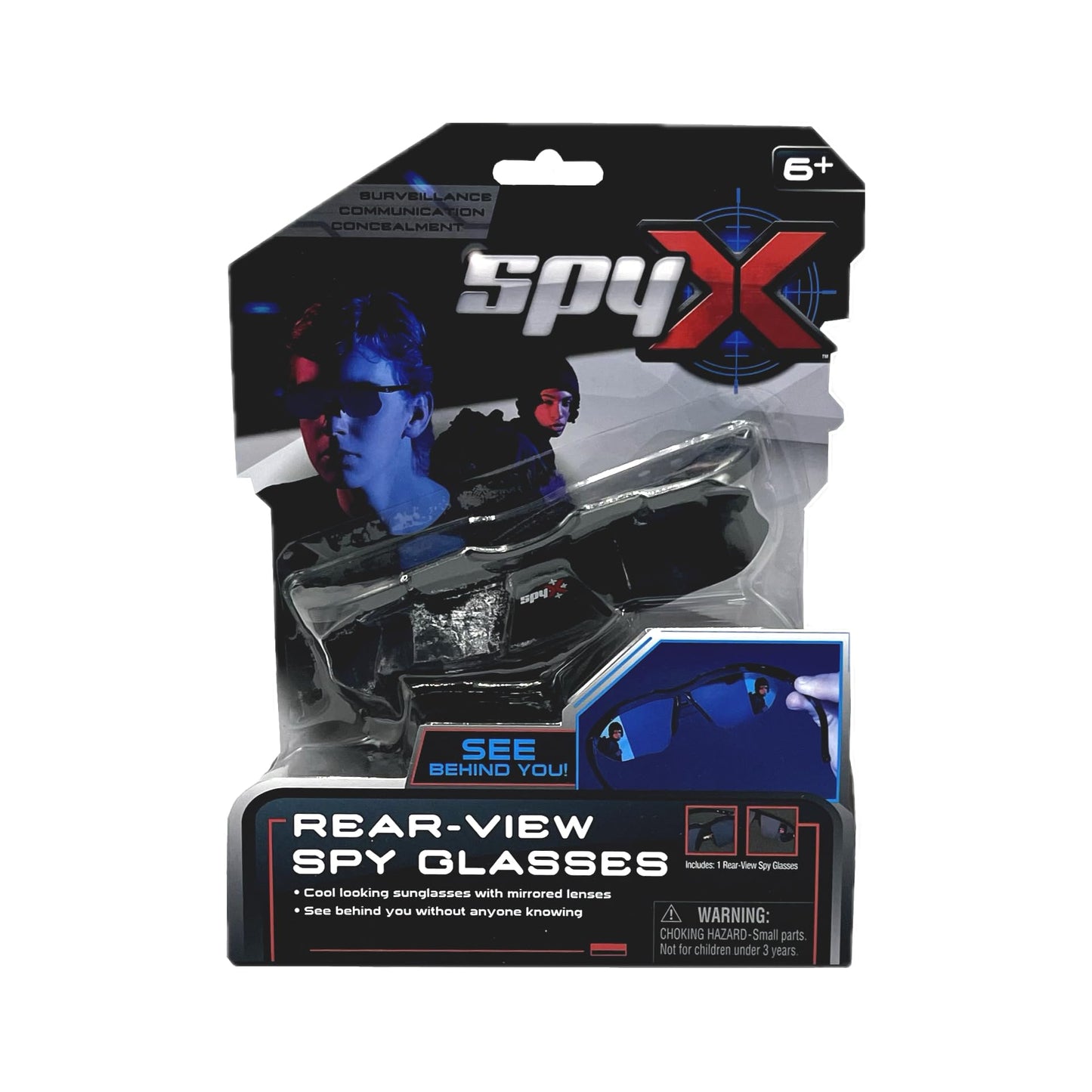 Spyx / Rear-View Spy Glasses - Cool Kid Sunglasses With Rear View Mirror Built-In. See What'S Behind You! Promote Imaginative Role-Playing & Educational Exploration