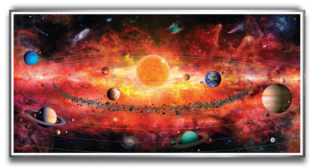 A Broader View The Solar System Puzzle - 500 Piece, Model 158A, Educational Fun