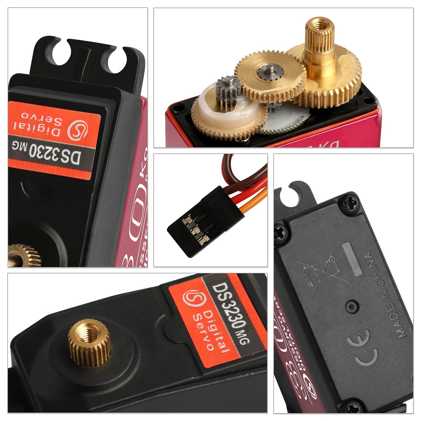 2Pack 25KG Digital Servo High Torque Full Metal Gear Waterproof for RC Car Crawler Robot Control Angle 180