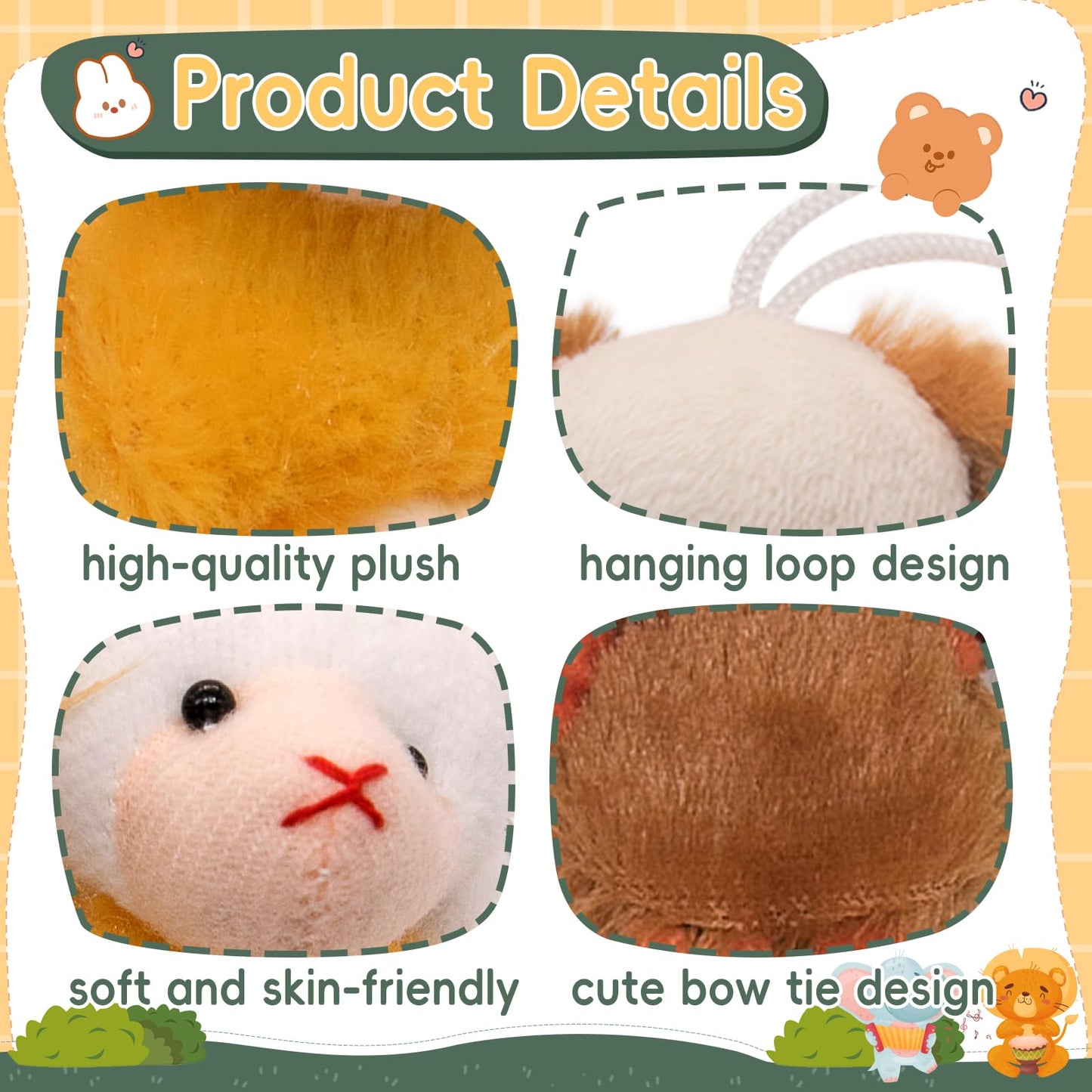 Joyrapt 24 Pack Small Stuffed Animals Bulk Gifts For Kids (2.3/2''-2.5/3.5'' Each), Party Favors Toys For Girls, Easter Basket S