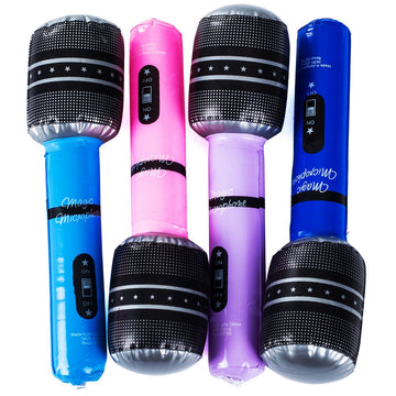 Tigerdoe Rock n Roll Party Favors - 36 Pc Set - Rock Star Party Hats, Disco Ball Necklaces, Inflatable Microphones - Rocker Part