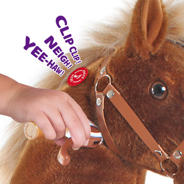 Ponycycle Ride On Horse Unicom Ride For Toddlers 3-5 Ride On Pony For Kids Plush Horse Ride On Animal Walking Rideable Rocking Horse Riding Horse Gifts For Children On Birthdays Size 3 Brown Ux324