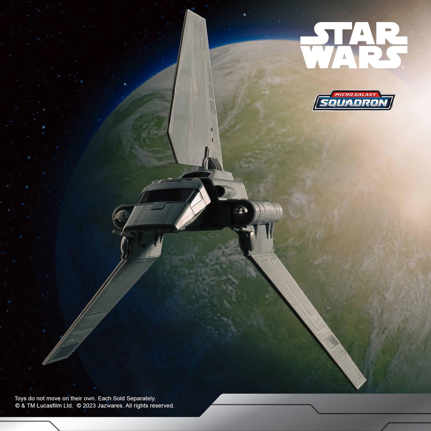 STAR WARS Micro Galaxy Squadron Imperial Shuttle - 7 Starship Vehicle with 3 Micro Figures - Collectible Toy for Fans
