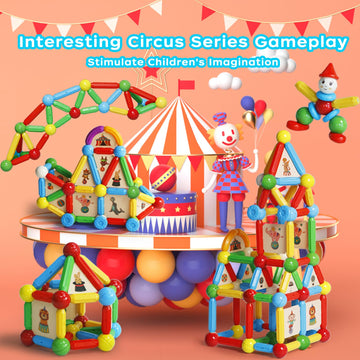 Tokblok Magnetic Building Blocks For Boys And Girls, 132Pcs Creative Magnetic Sticks And Balls Stem Construction Toys For Kids Toddlers Early Development Educational Learning