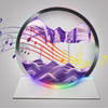 Mtadmai Moving Sand Art Liquid Motion Decor, Sand Art Bluetooth Speaker Bedside Lamp Dimmable Multi-Color, Moving Sand Art Lamp
