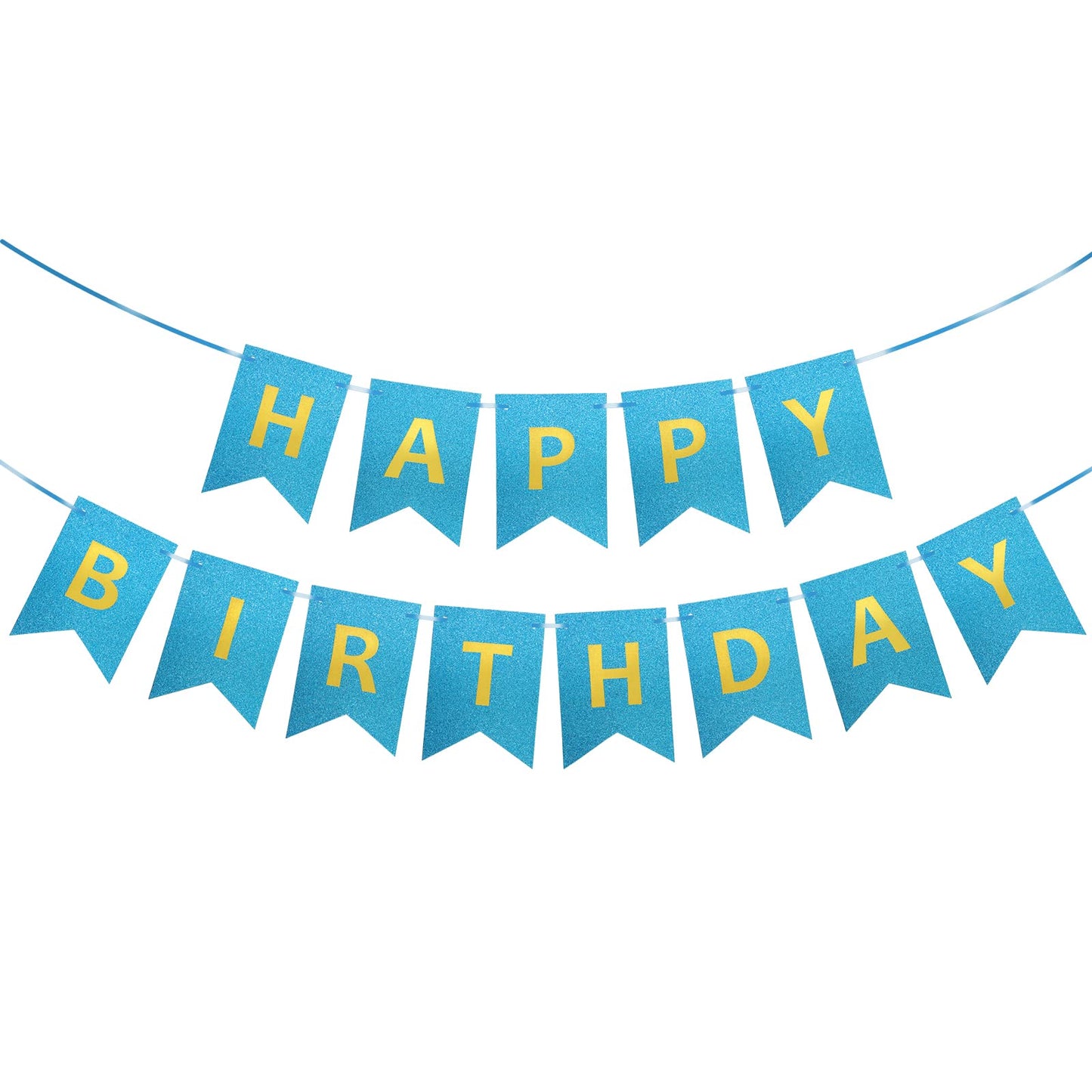 Clabby Happy Birthday Banner Shiny Happy Birthday Sign Happy Birthday Bunting With Shiny Letters For Birthday Party Decoration S