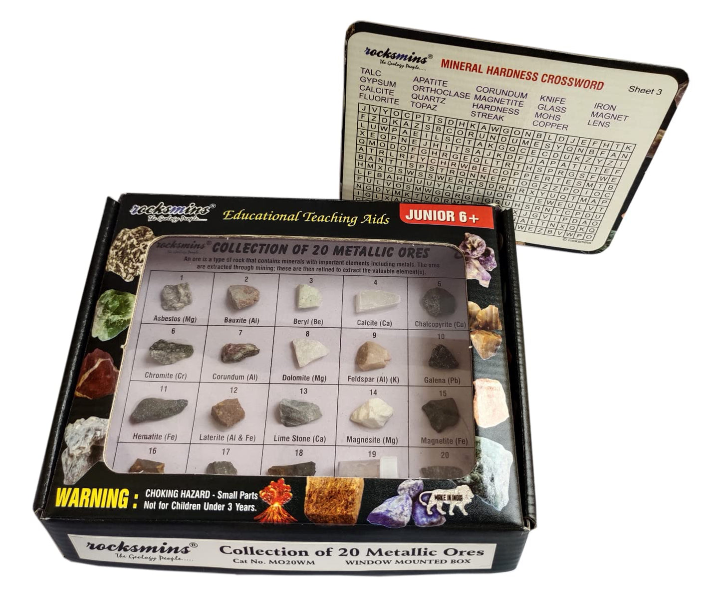 Rocksmins Mo20Wm Collection Of 20 Metallic Ores Set Of 20 Specimen For Education School Education Samples Activity Geology Earth