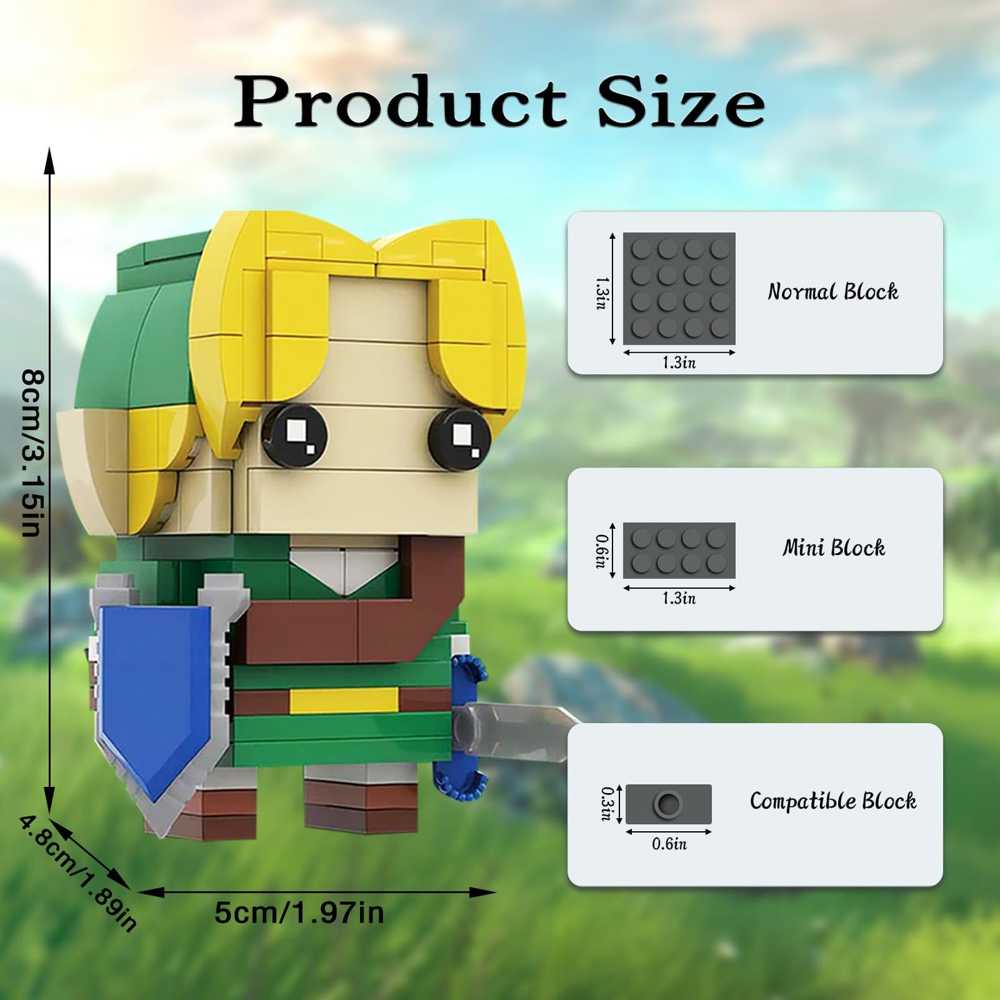 Breath Of The Wild Link Building Sets For Adults Kids, Link Minifigure Ocarina Of Time Building Kit,Game Series Building Blocks