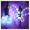 Purfeel Girls Led Light Up Angel Wings Kids Butterfly Wings Costume 4Pcs Sets Blue