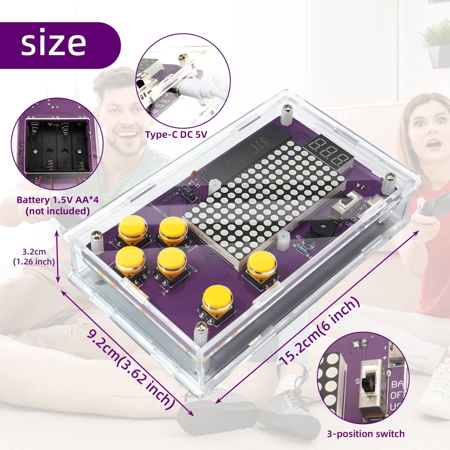 Sciensta Soldering Kit For Beginners, Soldering Practice Kit With Retro Classic Games, Soldering Projects For Stem Education, El