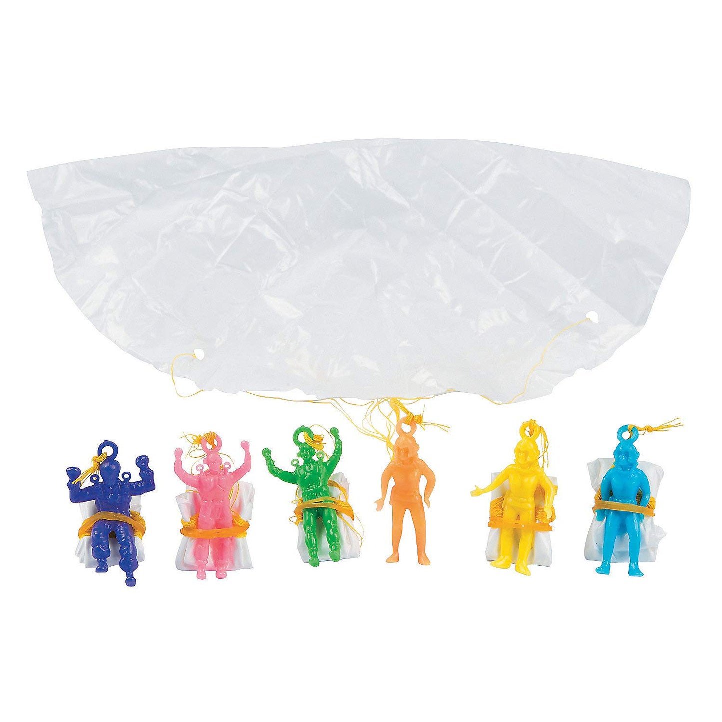 Fun Express - Mini Vinyl Paratroopers (6Dz) - Toys - Character Toys - Wind Ups & Paratroopers - 72 Pieces