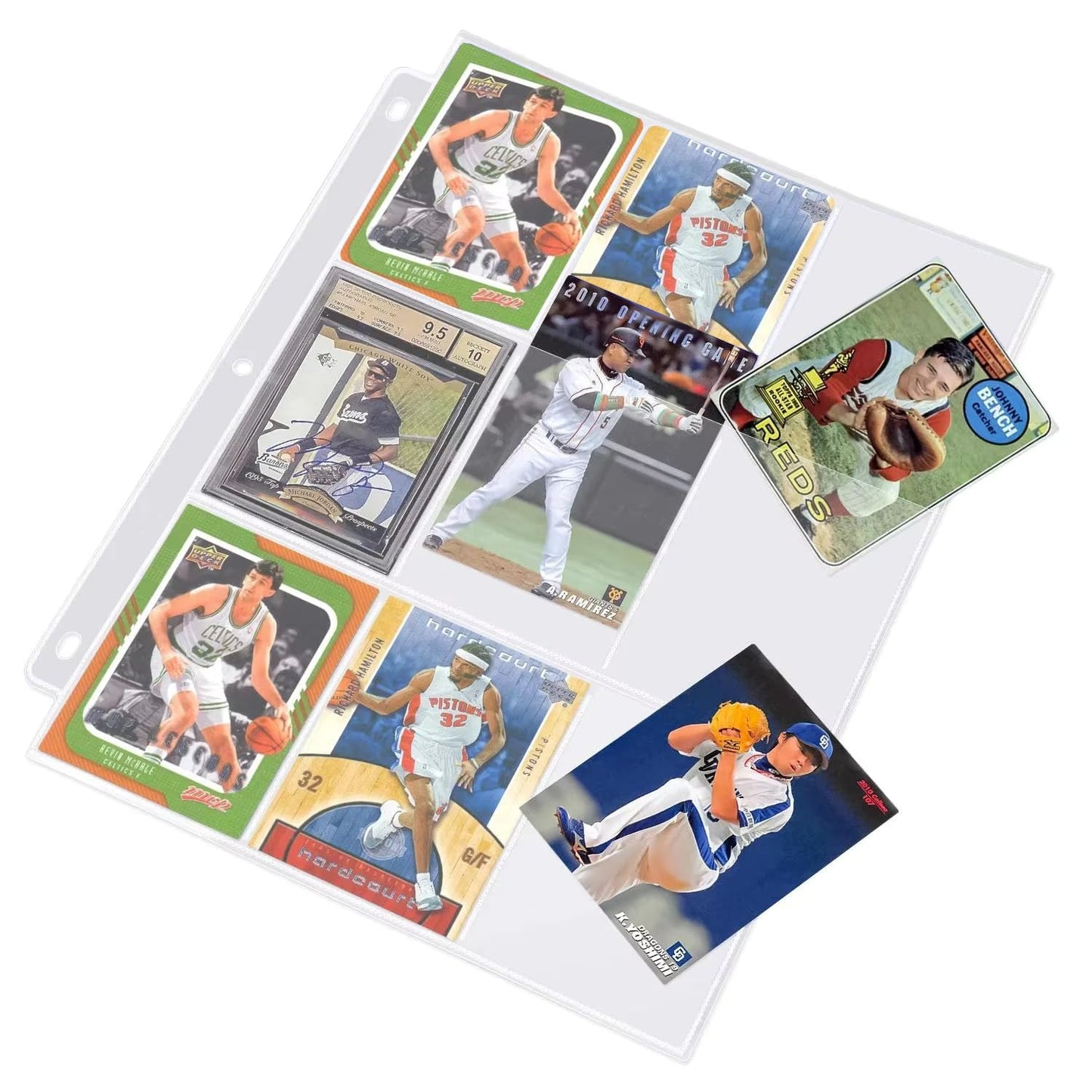 1800 Pockets Trading Card Sleeves enhanced 9-Pocket 100 Pages Double-Sided Baseball Binder Sleeves Protectors Binder Sheets for TCG Card Storage - Fits 3 Ring Binder (100 Sheets)