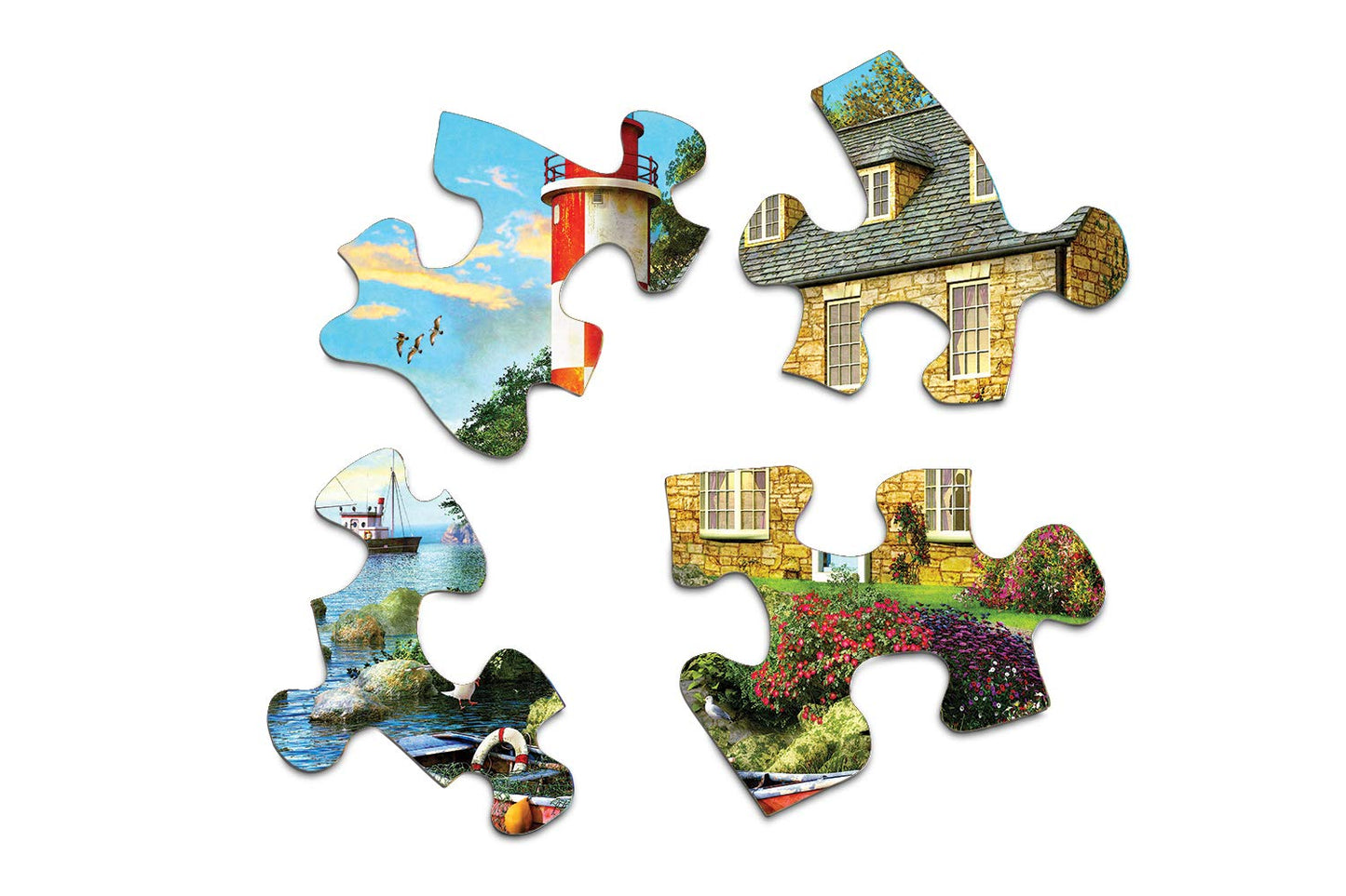 Springbok'S 1000 Piece Jigsaw Puzzle The Cottage Lighthouse - Made In Usa