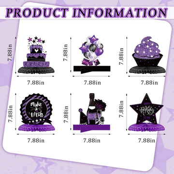 12 Pieces Happy Birthday Decorations Birthday Honeycomb Centerpieces For Table Decorations Birthday Honeycomb Table Topper For W