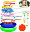 Roberly Bubble Wands Set, 15 Pack Big Bubble Wand Toy Set With Tray Bulk Funny Bubble Making Toys For Kids - Summer Outdoor Bubb