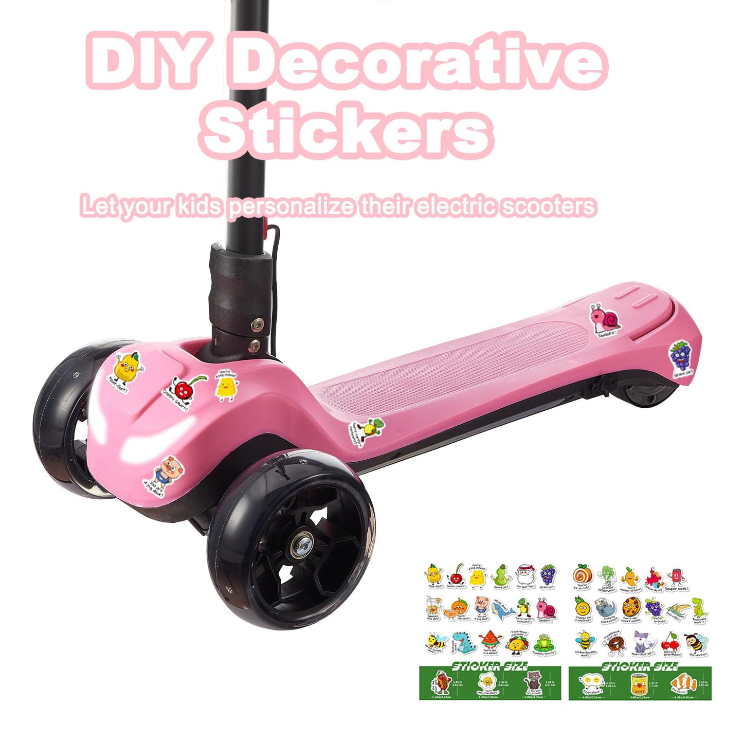 3 Wheel Electric Scooter for Kids Ages 3-8, LCD Display, Colorful Lights, Reliable Thumb Throttle, 3 Adjustable Height, 5Mph Saf