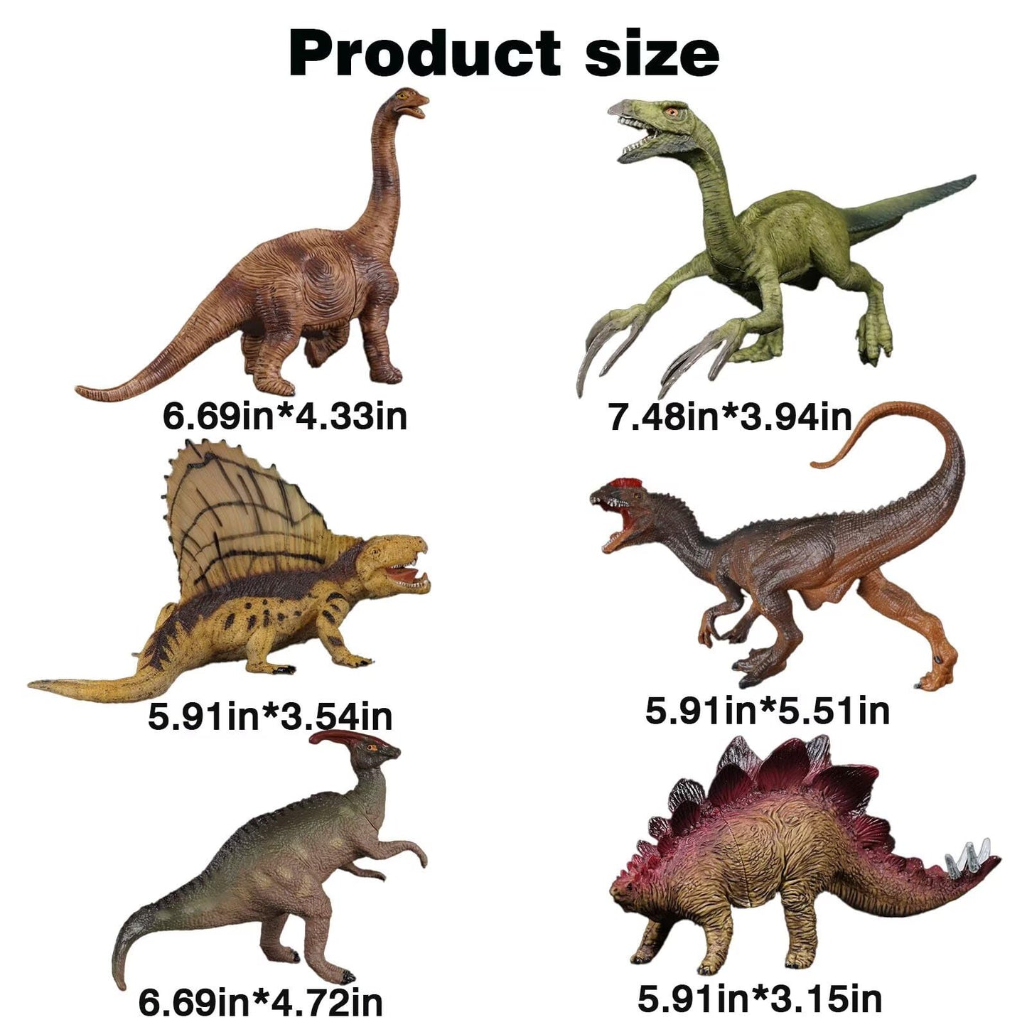 Pau1Hami1Ton Dinosaur Toys For Kids 3-5,6 Pack Realistic Toddler Dinosaur Toy Set,Educational Dinosaurs For Kids 3-5,Perfect Din