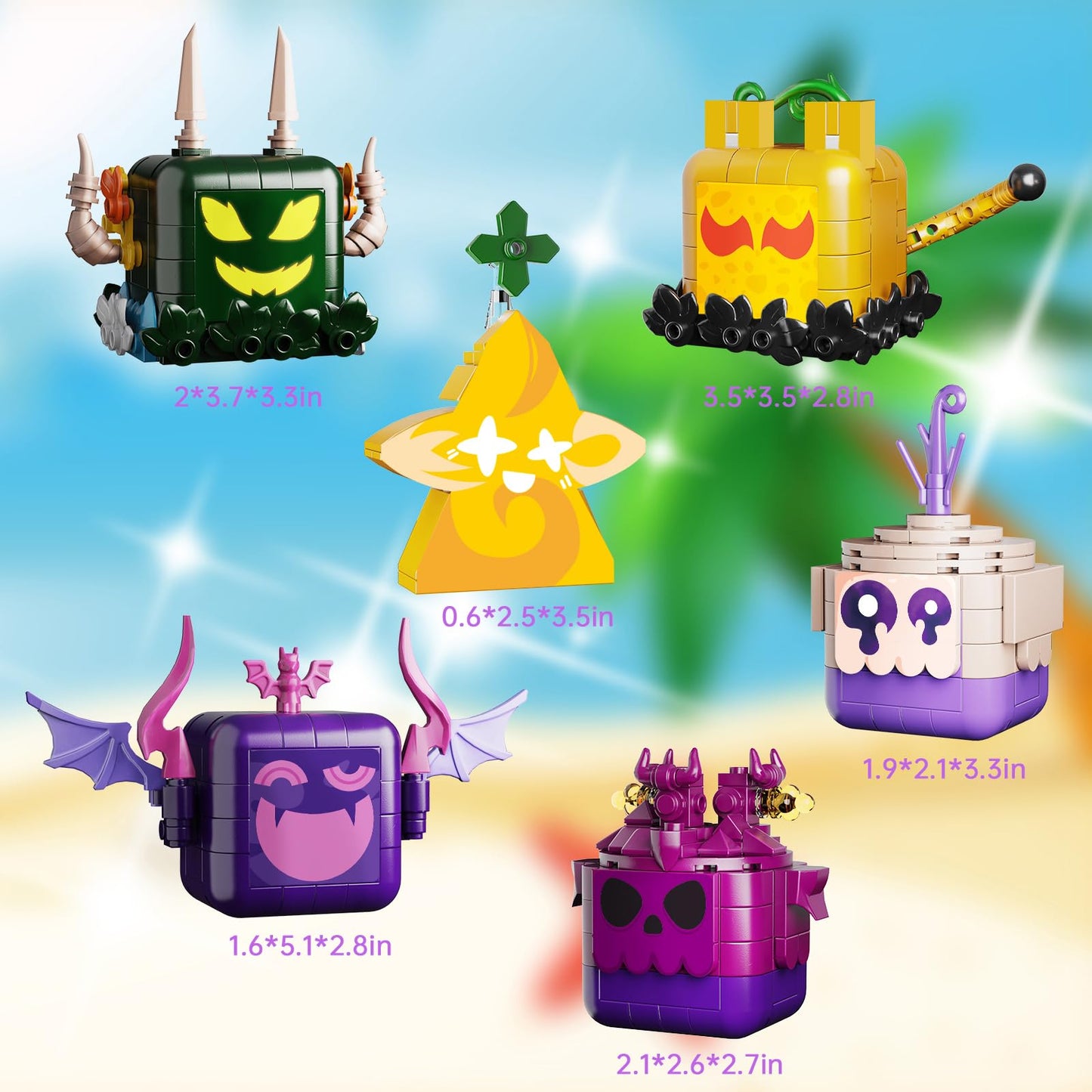 Fruits Toy Building, Fruits Anime Game Blox Toy Cute Building Set, Fruit Building Compatible With Lego, Ideal Birthday Party Pre