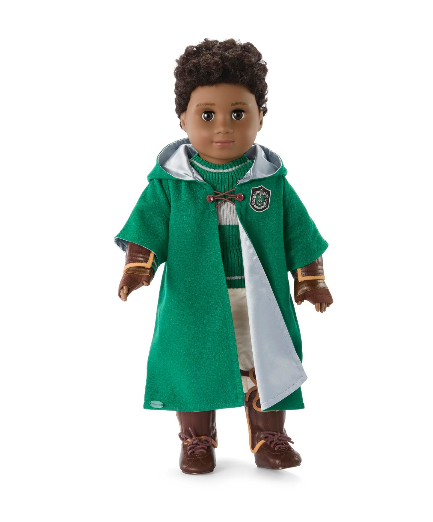 American Girl Harry Potter 18-inch Doll Slytherin Quidditch Uniform Outfit with Robe Featuring House Crest, For Ages 6+