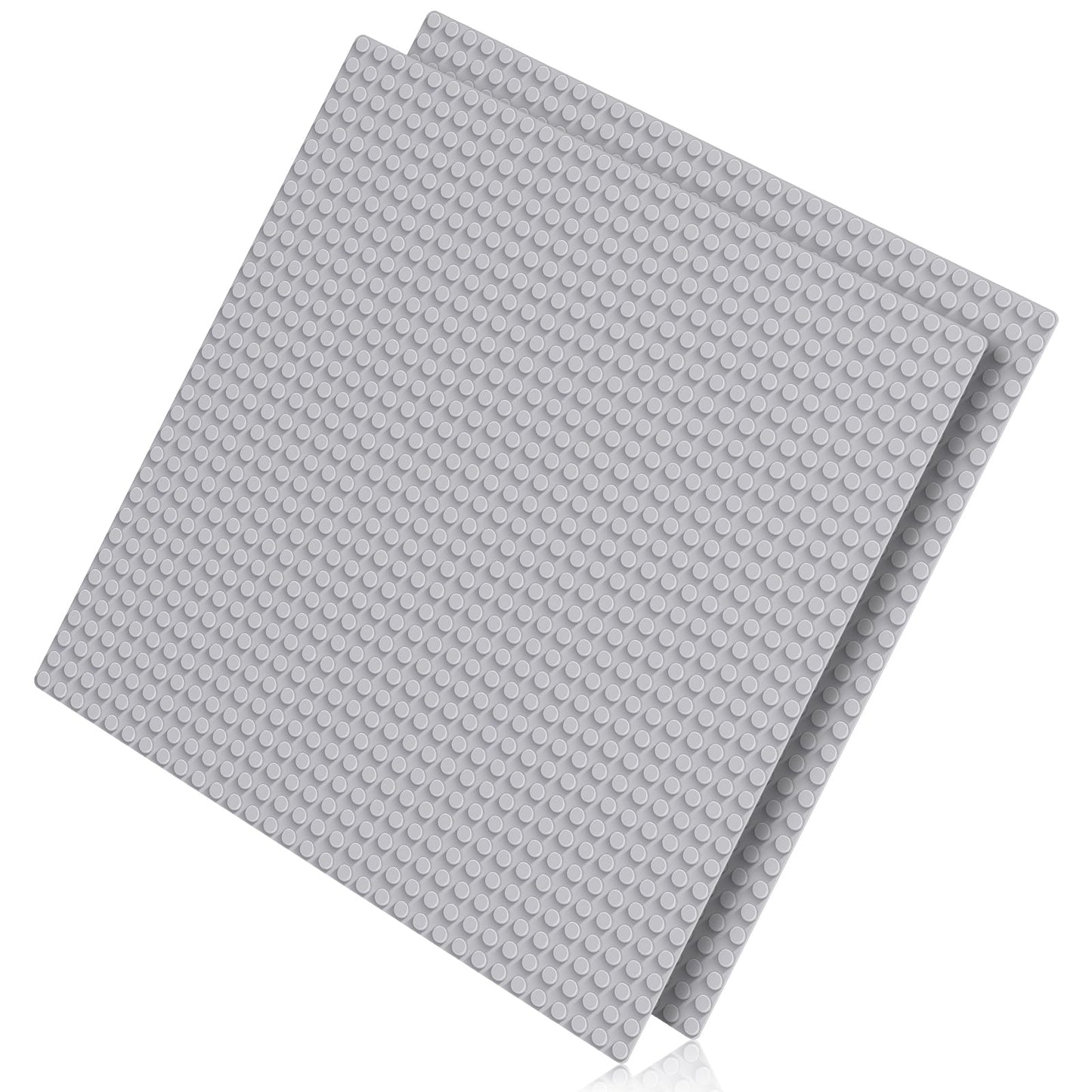 Pokiiulk Classic Baseplates Building Plates, 2 Pack 10'' X 10'' Building Bases Compatible With All Major Brands, Classic Basplat