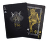 GENT SUPPLY CO. Creatures of The FAE Playing Cards - Black PVC Plastic, Gold & Silver Edition