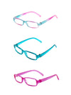 American Fashion World Doll Multicolored Rectangle Glasses for 18-Inch Dolls | 3 Pairs | enhanced Quality & Trendy Design | Dolls Accessories for Popular Brands