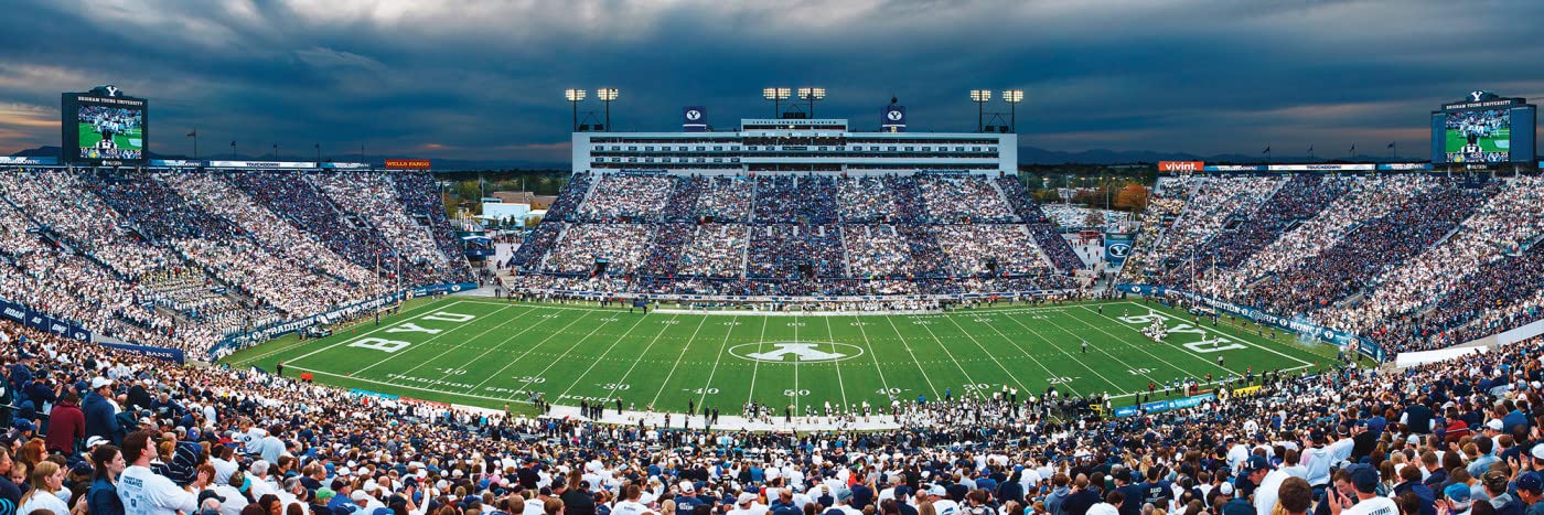 Masterpieces Ncaa Brigham Young Byu Cougars, Stadium Panoramic Jigsaw Puzzle, Lavell Edwards, 1000 Pieces