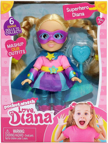 Pocket Watch Love Diana 6 Inch Fashion Doll | Superhero Diana